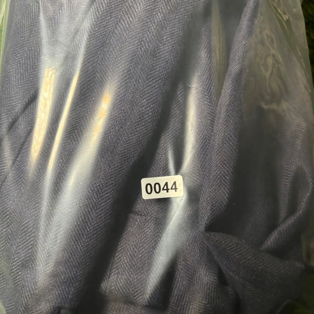 J.Crew Mens Navy Herringbone 100% Linen Pleated Dress Pants CF211 31x32 NWT